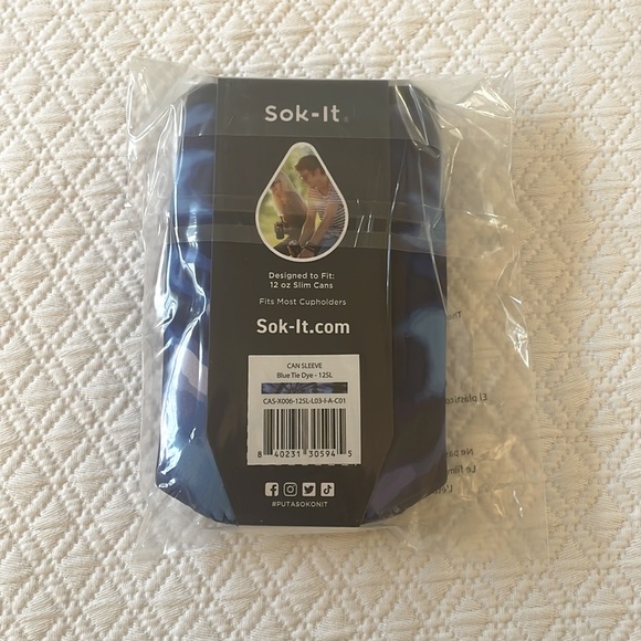 📦 🚚 EVERYTHING MUST GO! Blue Tie Dye Javasok | 12 oz slim can - Picture 2 of 2